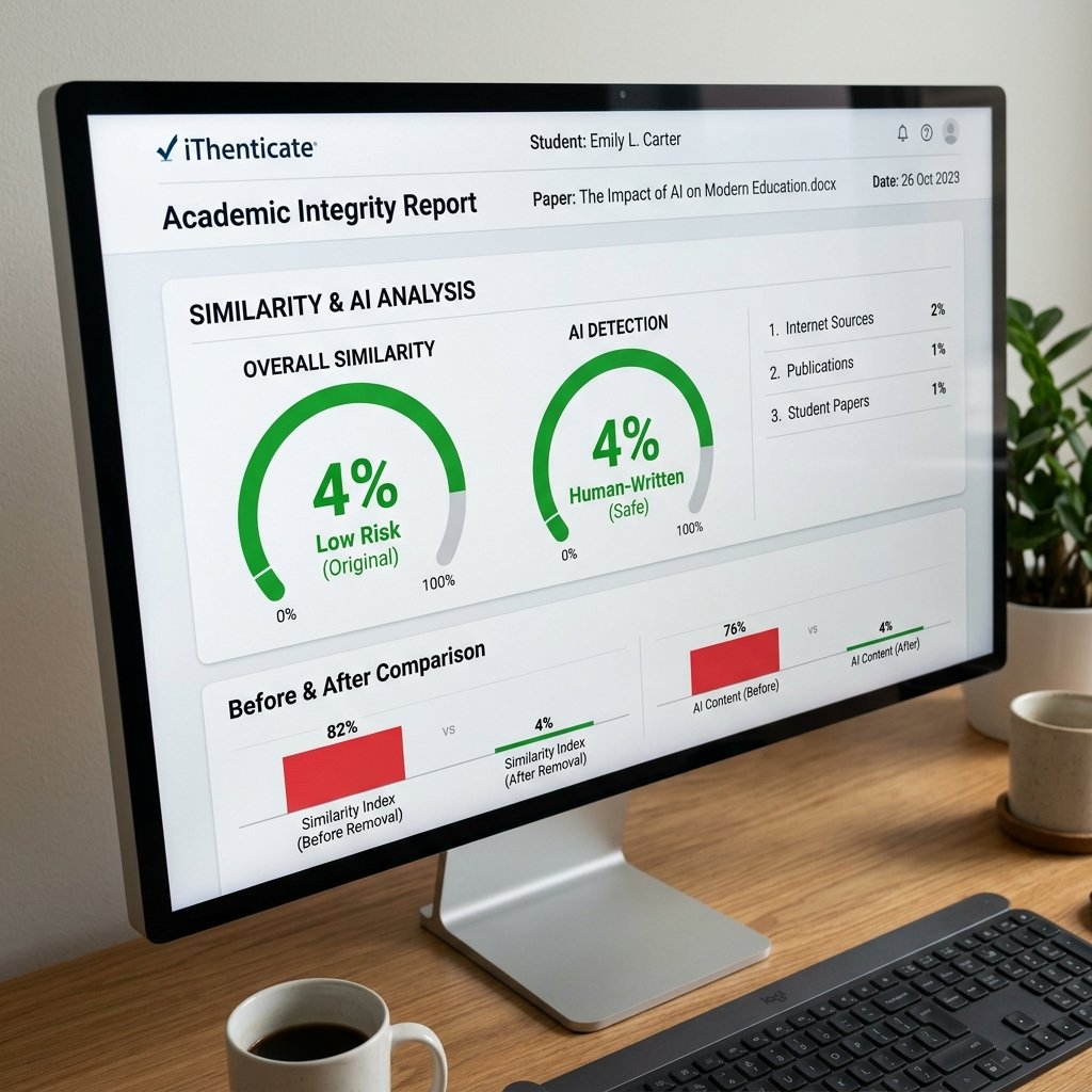 Successful 4% Plagiarism Reduction Report